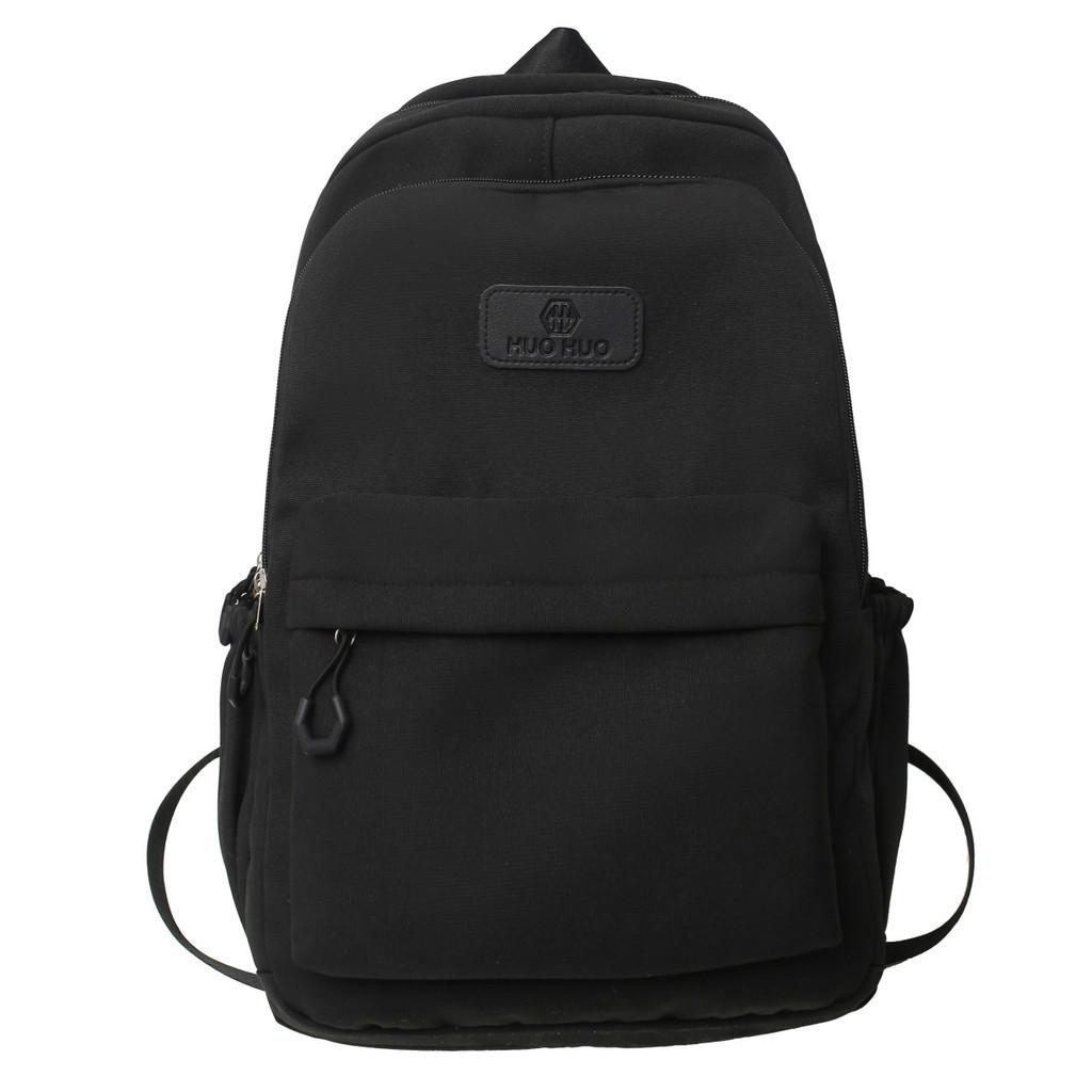 Stylish Unisex Korean Trendy Backpack For High School Students In Solid Colors