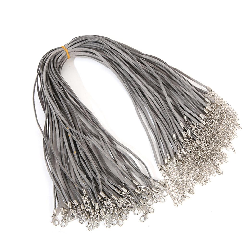 Adjustable Clasp Suedes Rope Lightweight Velvets Cord Chain Lobster Clasp String Cord for Jewelry Necklace Making