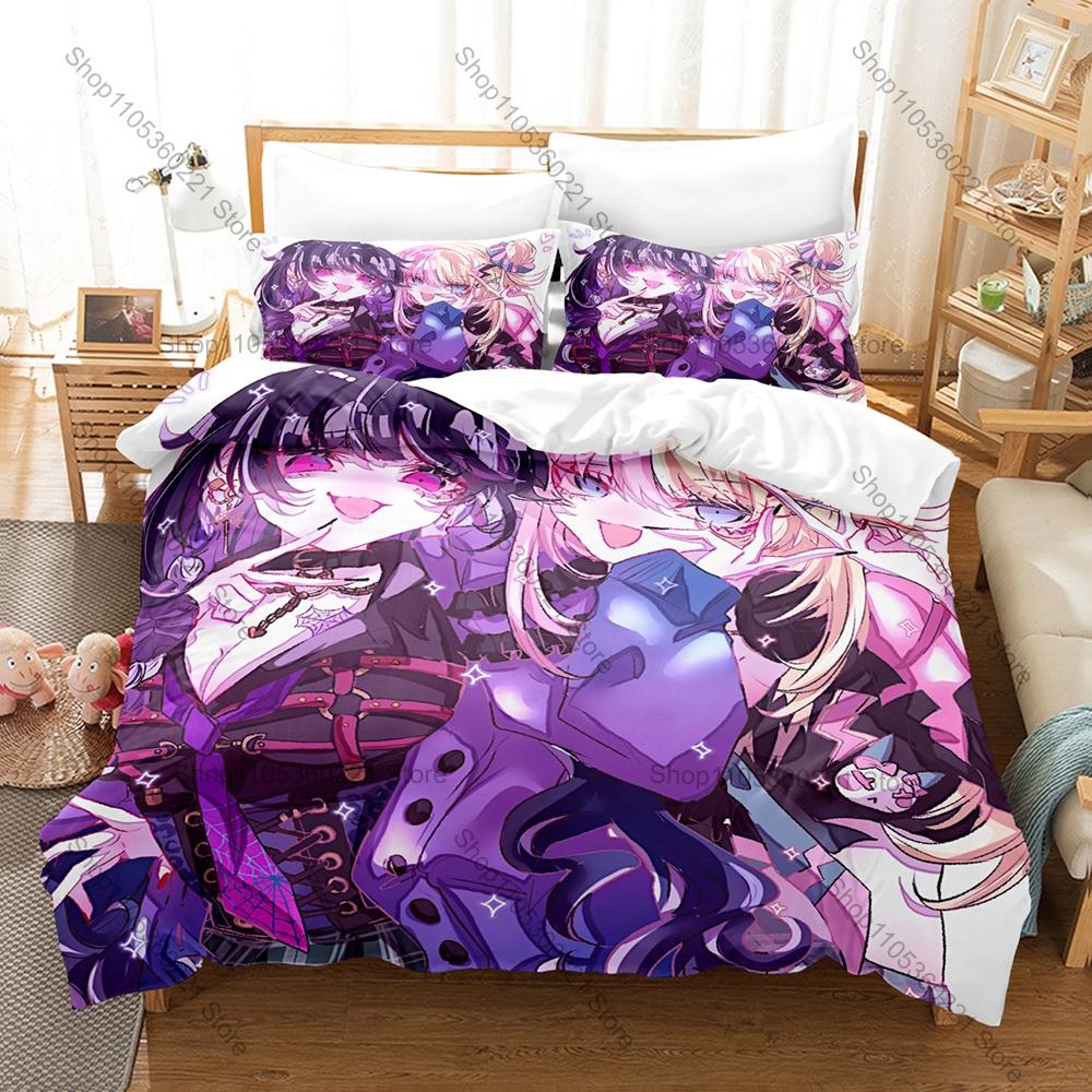 Kotoka Torahime XSOLEIL Institute Vice President Kawaii VTuber Live Art Bedding Duvet Cover + 2 Pillowcases Teen Bedroom Decor
