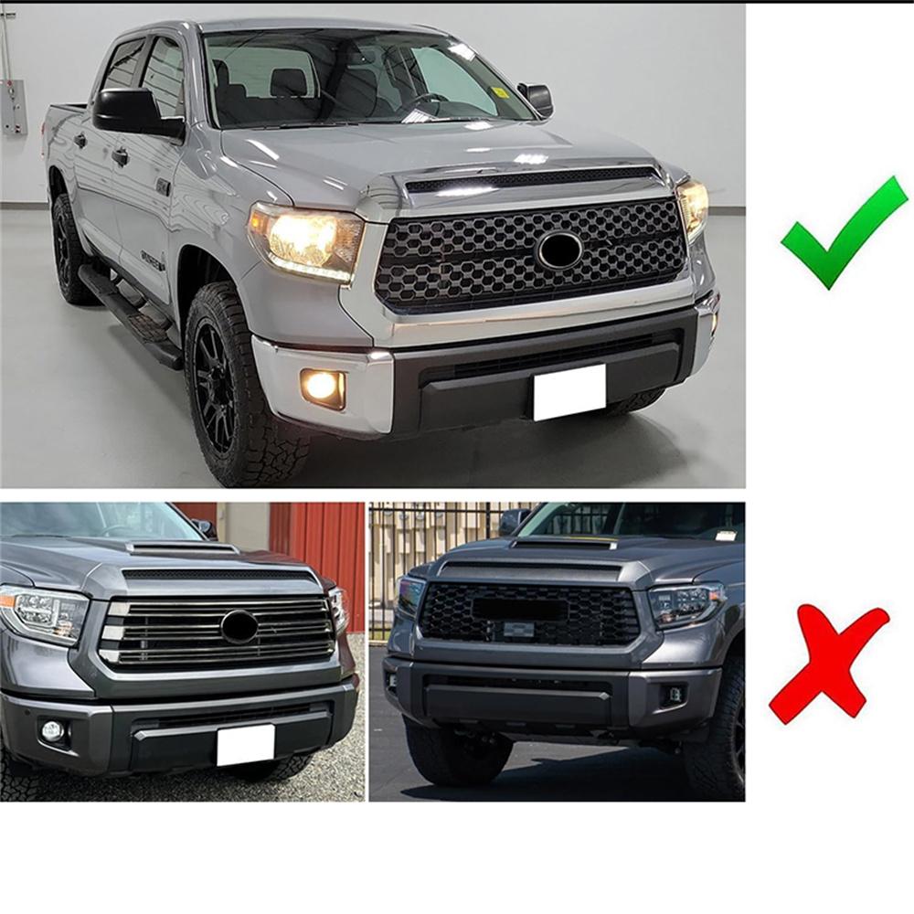 4Pcs For Toyota Tundra 2018 2019 2020 2021 Car LED Front Grille Strobe Light Daytime Running Lamp DRL Grid Warning Lamp Amber