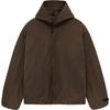 Fear of God Essentials Dokulu Naylon Kapüşonlu Koç Ceketi Kahverengi Erkek Dış Giyim 202HO246375F