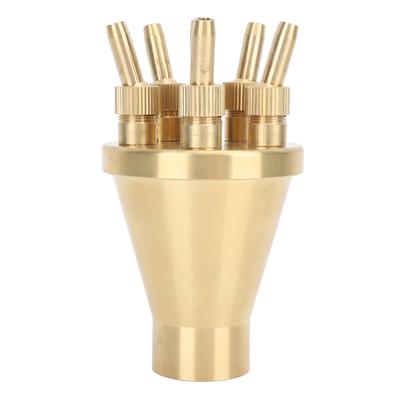 Copper Water Fountain Nozzle Direct Spraying Universal Adjust Pool Sprinkler Head for Garden G1