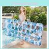 Eco-friendly Pvc Xiao Lu Cross-border Ins Inflatable Water Floating Hole Adult Maple Leaf Water Lounger Thickened Floating Bed Water Party Blue