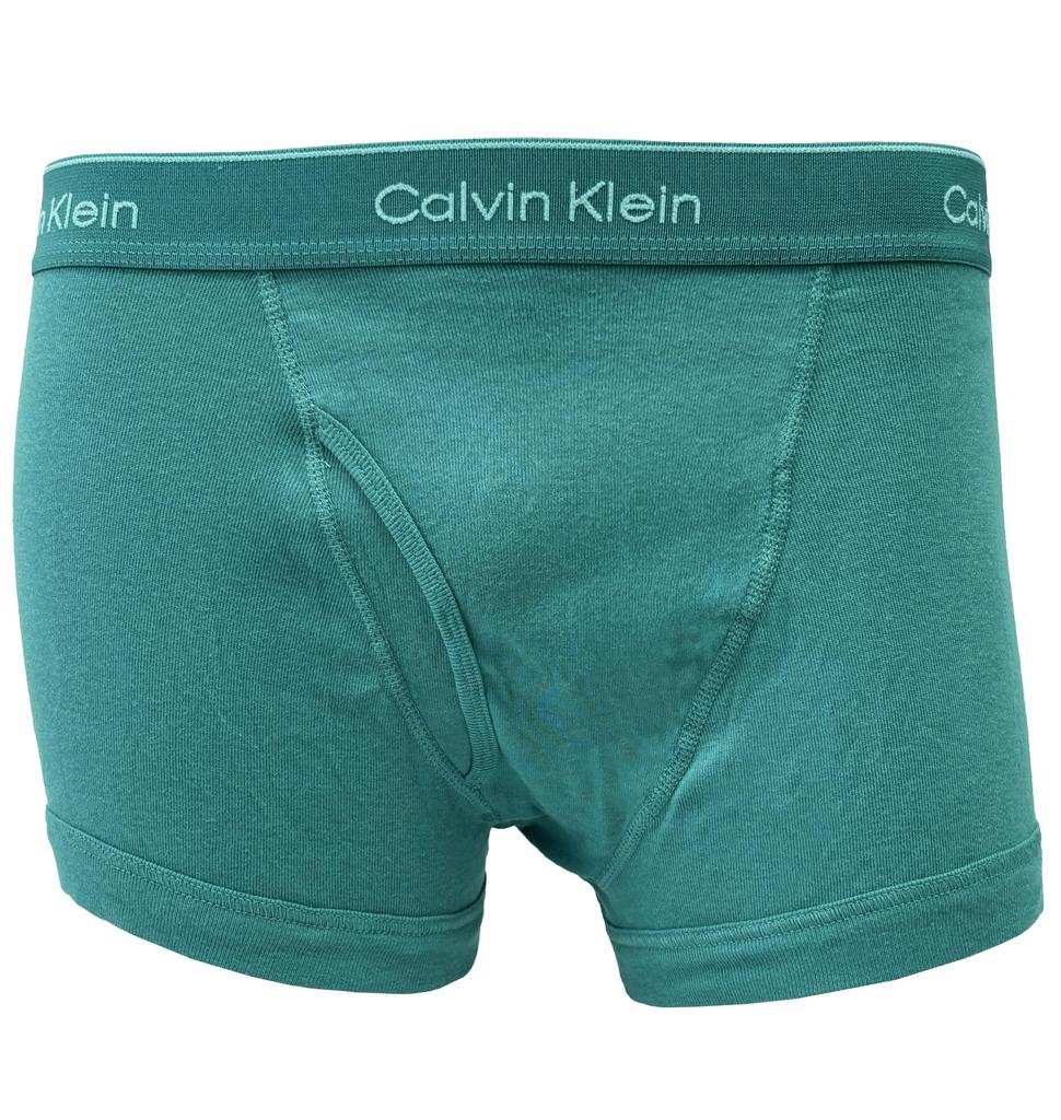 Calvin Klein CK Boxer Open Size M Briefs, Low-Rise, Front, Summer, Men's, 3-Pack, Cotton, Green, Navy, Gray, [Used]