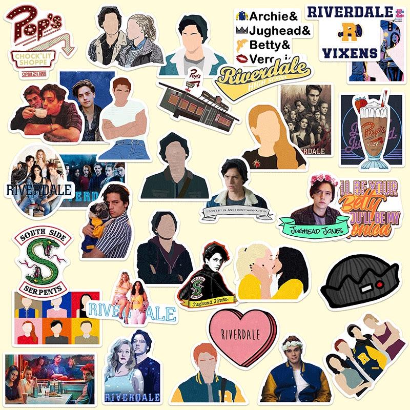 Riverdale Tv Show Stickers Pack With Vintage Anime Designs For Fans**