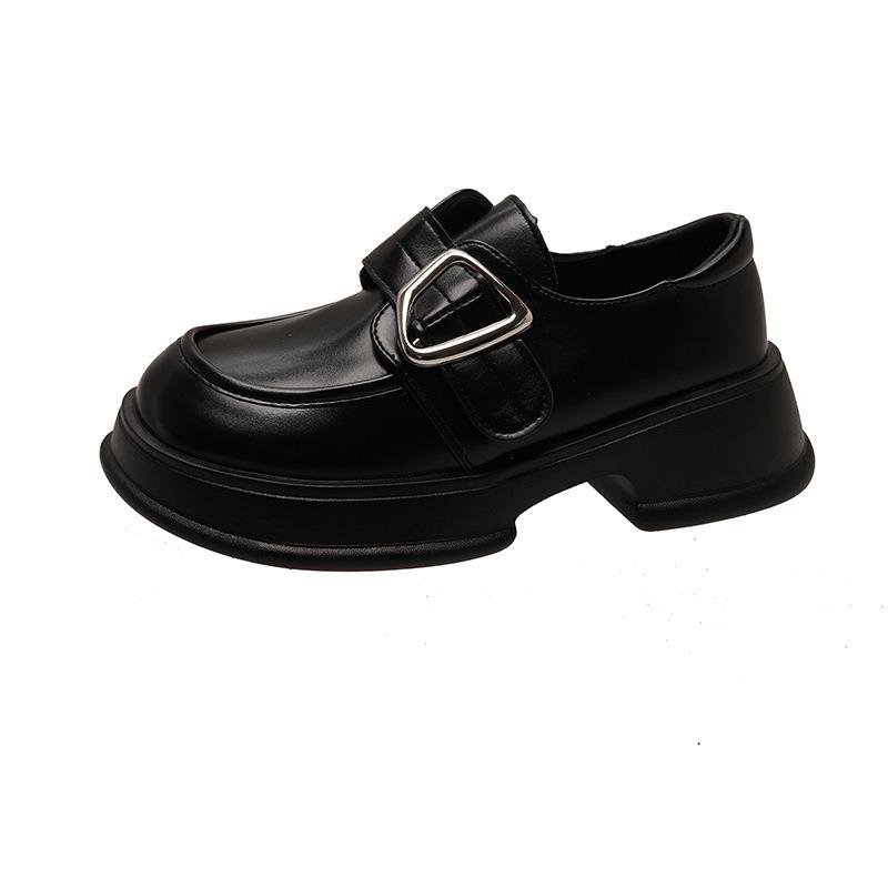 Leather platform women's shoes spring new small leather shoes Mary Jane shoes one pedal single shoes