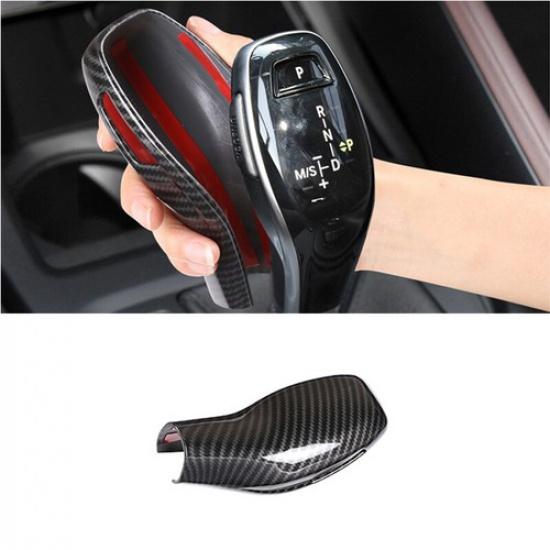 For BMW X1 X2 F48 F47 ABS Carbon Fiber Style Gear Shift Knob Cover Case LHD