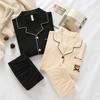 Korean Style Couple Pajamas 2021: 100% Cotton Long Sleeve Homewear for Women & Men - Spring, Autumn, Winter