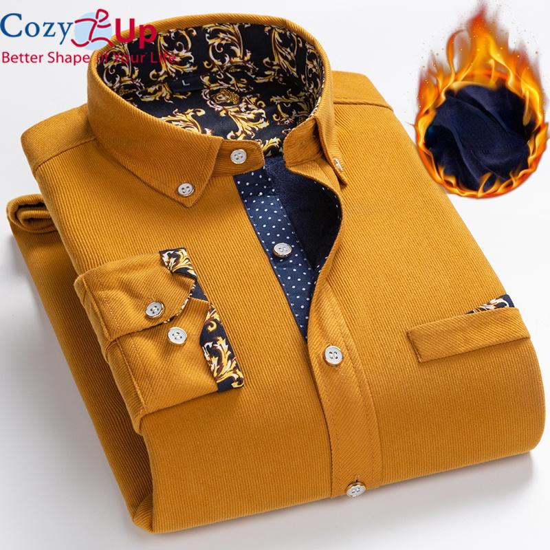 

Затишна тепла чоловіча оксамитова повсякденна сорочка для чоловіків XXL