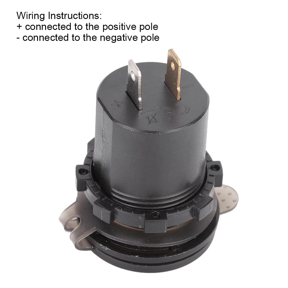 DC1224V 2.1A 3 in 1 Multifunction Digital LED waterproof Thermometer Voltmeter Car USB Fast