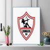 Zamalek SC logo Pattern  3pcs 100% Round Full Drill 5D DIY Diamond Painting Embroidery Cross Stitch Rhinestone Décor