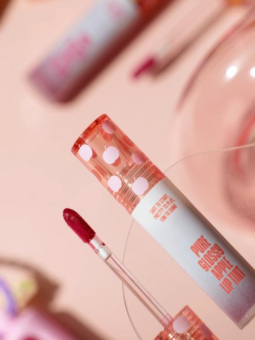 THE PRETTY PETITE Glossy Apple Lip Tint in Gamhong Red