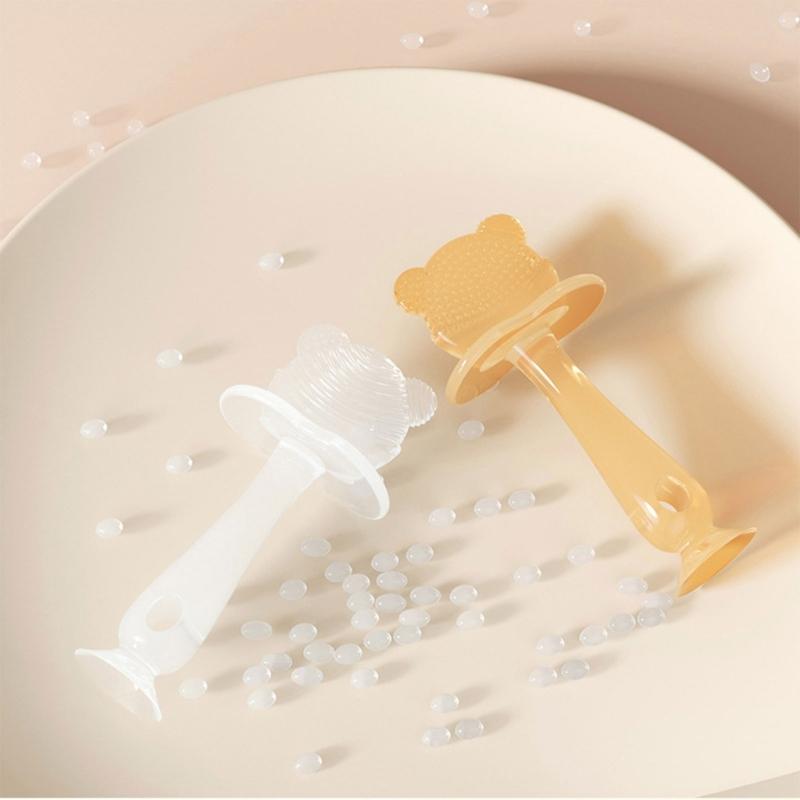 Lebensmittelechtes Silikon Baby Beißring Beruhigender Beißring Frühpädagogisches sensorisches Spielzeug für Säuglinge Bär Beißstab Beißring