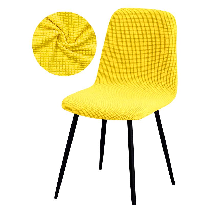 Verdikte Effen Korte Rug Stoelhoes Polyester Antislip Beschermhoes Voor Hotel Bar Huis Fauteuil Stoelbescherming 1 Piece