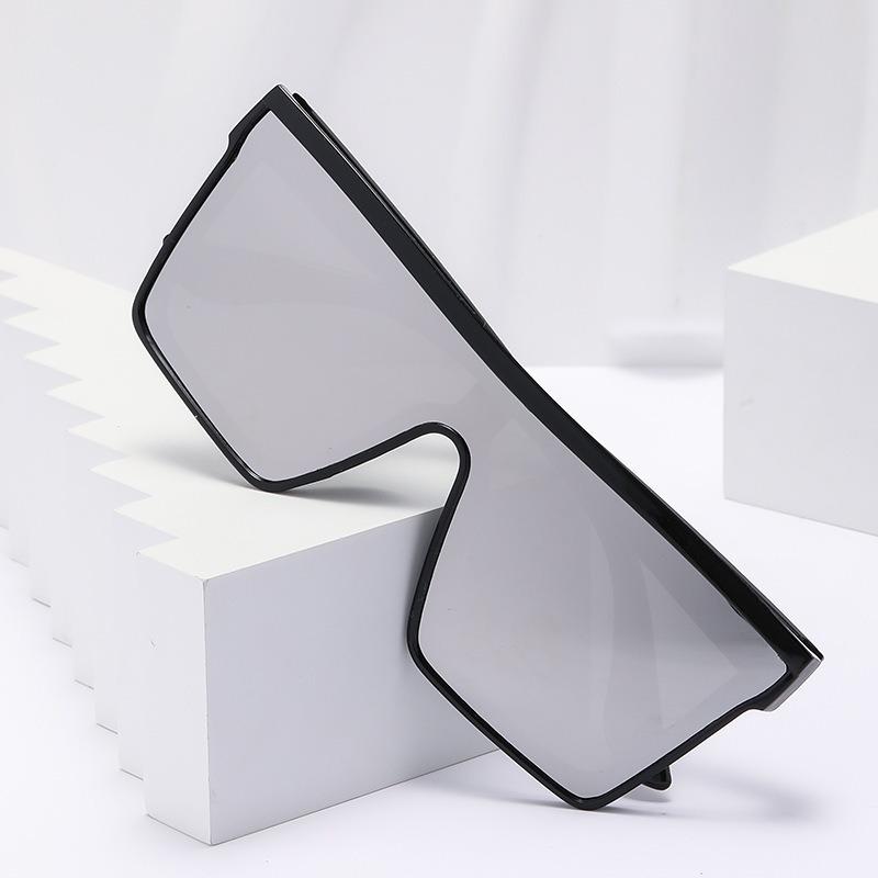 Outdoor Cycling Street Photography Sunglasses Punk Style Sunscreen Personalized Large Frame One-Piece Sunglasses