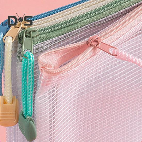 File Bag Large Capacity Storage A4 Files Stationery Carrying Case Transparent Visual Design Portable Document Organizer
