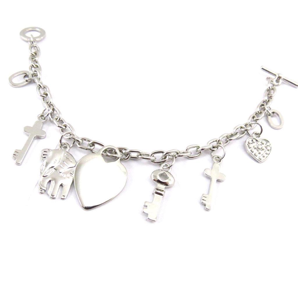 Les Trésors De Lily [J6937] - Silver 'Choregraphy of Happiness' Designer Bracelet
