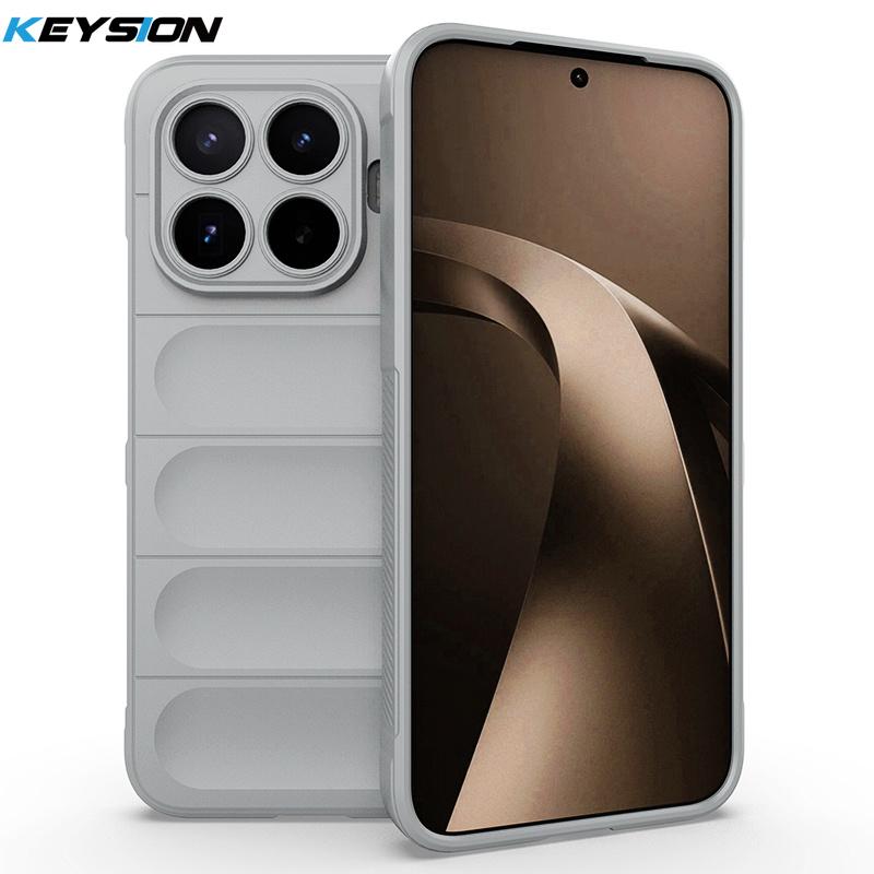 KEYSION Heavy Duty Shockproof Matte Phone Case for Xiaomi 17T Pro 5G Anti-skid Soft Silicone Phone Back Cover for Xiaomi 17T 5G