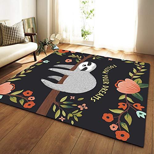 Animal And Plant Living Room Carpet Bedroom Dining Room Floor Mat Pattern Size