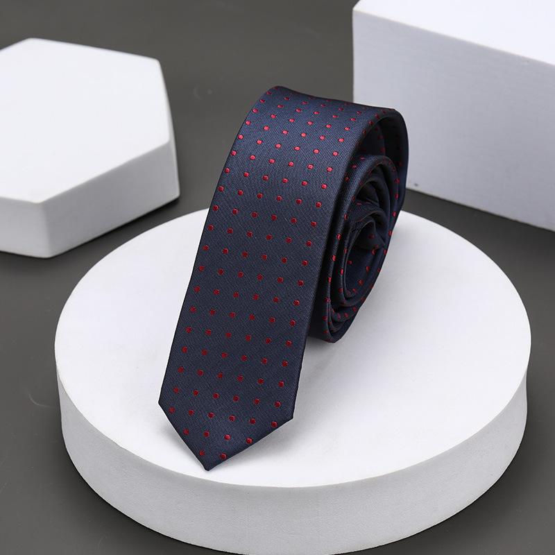 Version Coréenne Décontractée 5cm Hommes et Femmes Robe d'Affaires Marié Mariage Rayure Main Travail Étroit Paresseux Couleur Unie Cravate