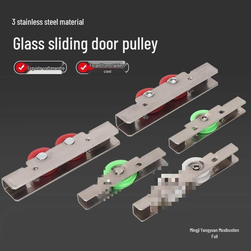 Frameless Sliding Glass Concave-Convex Roller Pulley for Balcony Windows and Doors.