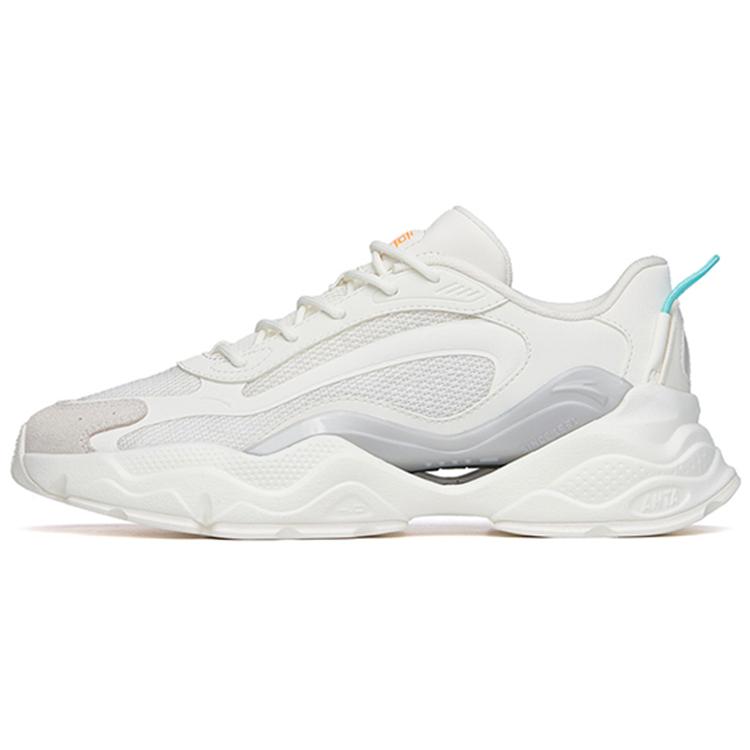 New Anta Millennial Cushioning Anti Slip And Wear Resistant Low Top Casual Shoes Women's Ivory White 122228890-5