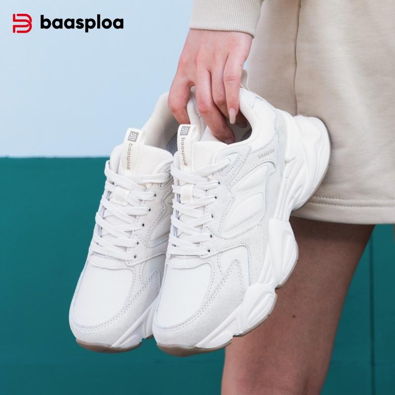 BAASPLOA Dámské ležérní tenisky Módní pohodlná obuv pro chůzi pro ženy Jednobarevná sportovní obuv Protiskluzová Zvýšení výšky