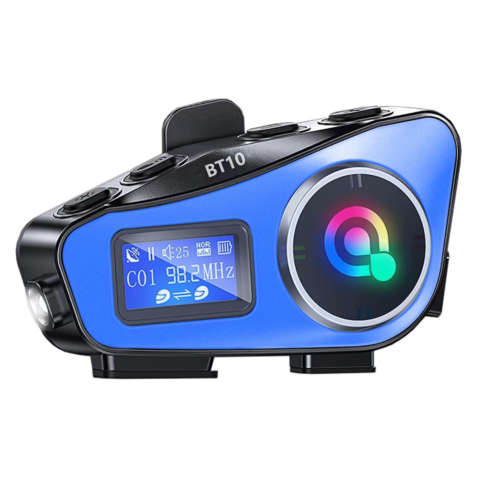 

Мотоциклетная гарнитура с OLED и радио для 1000 м 50 часов непрерывного Bluetooth-шумоподавления звука IP67 шлем музыка FM двойные высокие технические стандарты синий