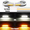 Motorcycle LED Turn Signal - 12V - 2x For 39-41mm Fork Mount Clamp DRL