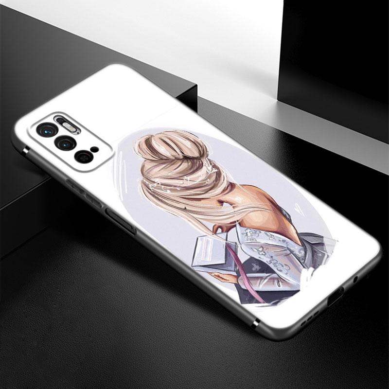 Girl Princess Love Phone Case For Xiaomi Redmi Note 7 8 9 10 Lite 11 11E 11T 12 Pro 11S 4G 10T 5G 8T 9S 10S Soft TPU Black Cover