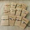 Bracelet Charms 12 Signes du Zodiaque en Pierre Naturelle pour Femmes Hommes Bracelet Tressé en Carton Lion Vierge Balance Cadeau Réglable