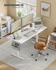 SONGMICS LSD138W01 Height-Adjustable Electric Desk 180 x 80 cm Fully Adjustable Memory Function with 4 Heights Cloud White