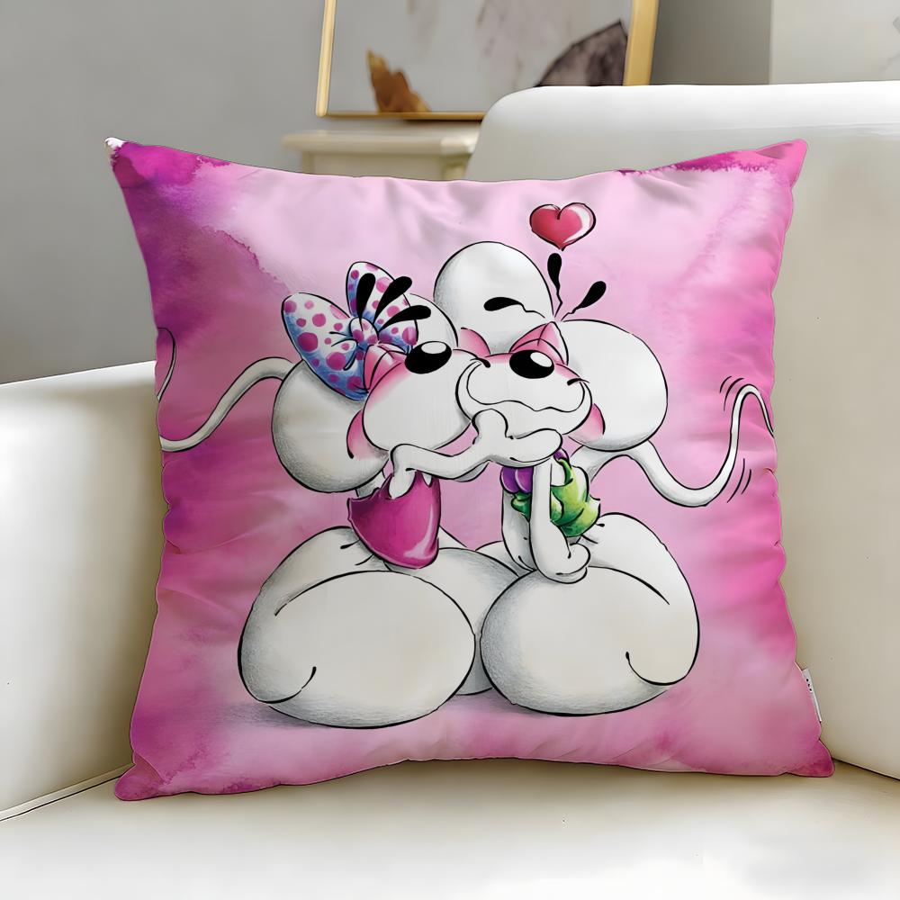 Klassischer Cartoon-Charakter Diddl Kissenbezug Weich & Leicht zu Waschen – Vielseitig für Sofa, Bett, Reise und Büro