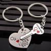 Creative Couple Keychain One Arrow Piercing Heart Shaped Keyring Backpack Car Pendant For Women Men Anniversary Birthday Gift