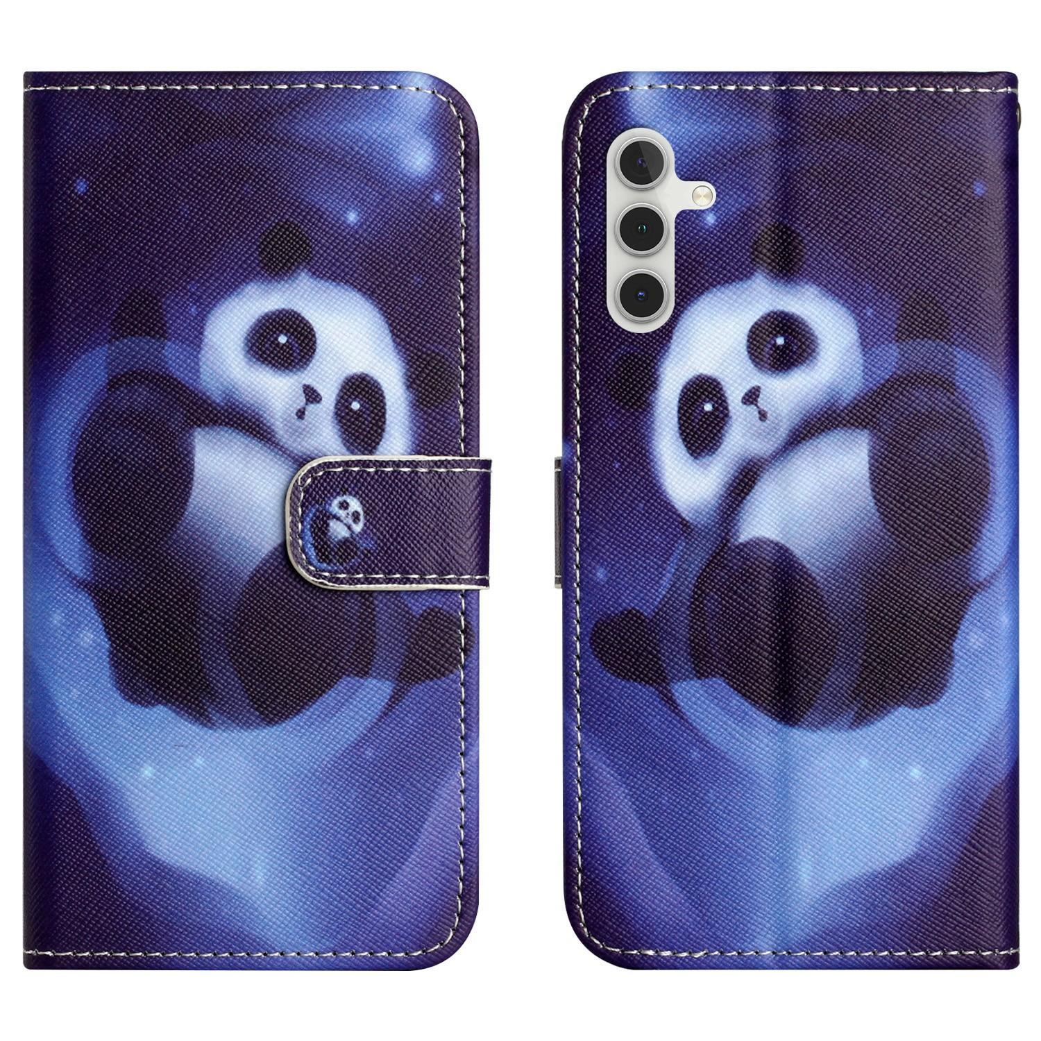 

For Samsung Galaxy A56 5G/M56 5G Case Pattern Print PU Leather Wallet Phone Cover Cross Texture C