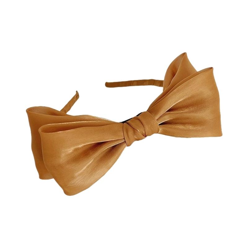 

Lace Bowknot Hair Hoop for Women Elegant French Mesh Headband Nonslip Fascinator Hairband for Special Occasion Daily Use хакі