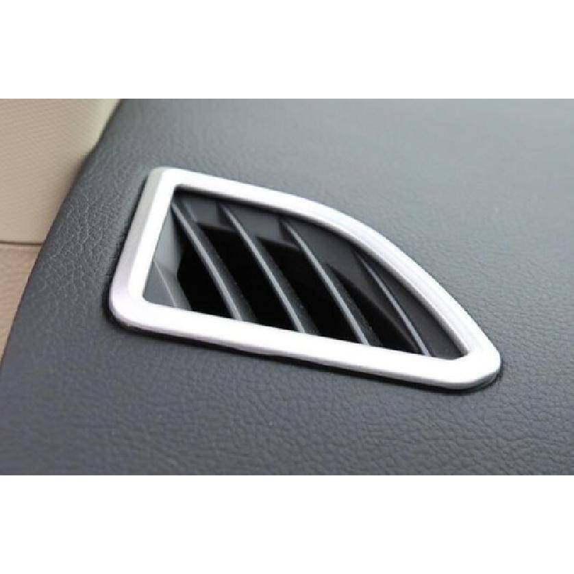 Matte Silver Air Outlet Vent Trim 2PCS For Ford Edge 2015- Dashboard Upper