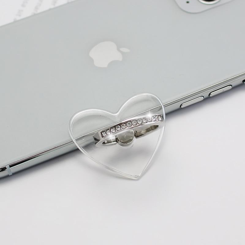 1PC Universal Finger Ring Holder Transparent  Mobile Phone Stand Holder 360° Rotatable For iPhone 12 Xiaomi Samsung Smart Phone