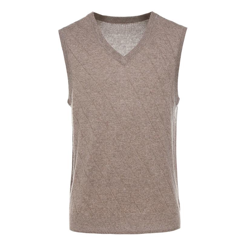G·TENNA Men's KSSLN23005 V-Neck Cashmere Blend Vest