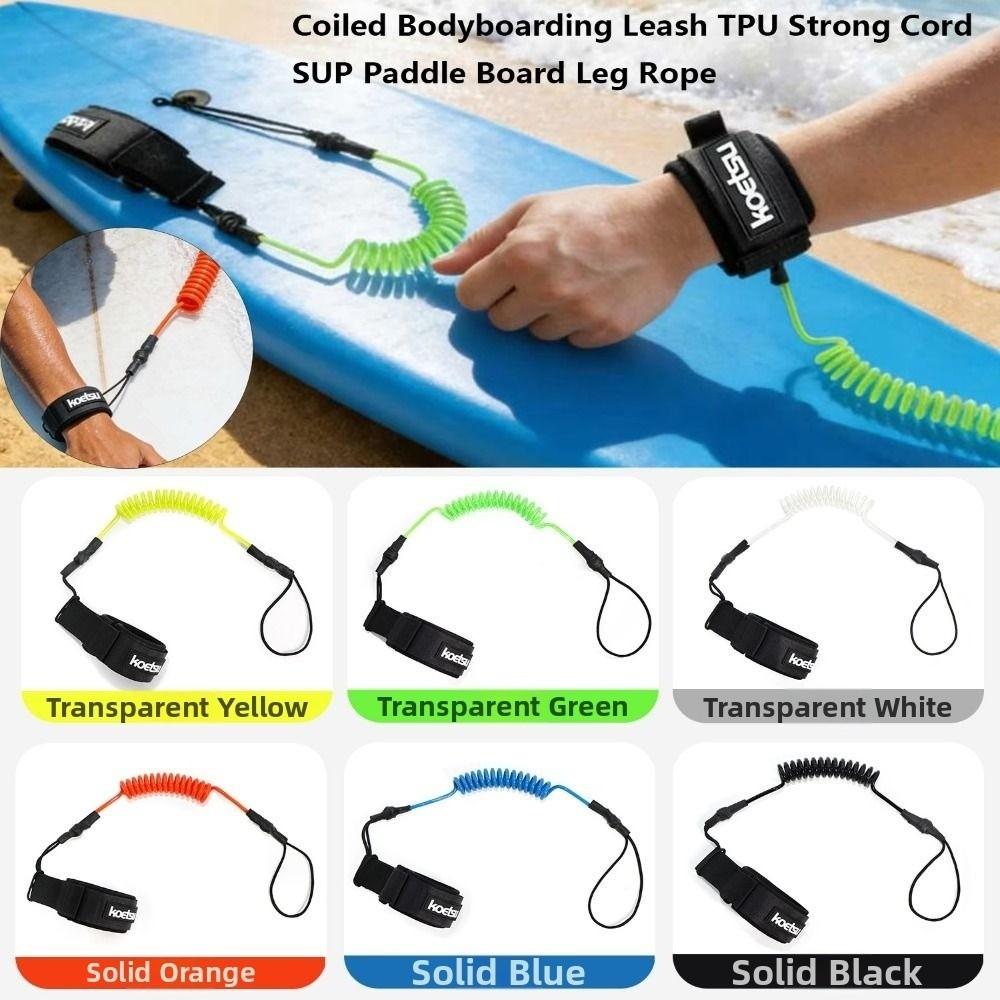 Elastic Stretchable TPU Strong Cord 6 Colors SUP Paddle Board Leg Rope for Training Exercise