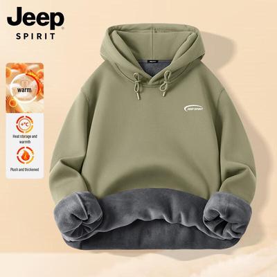 JEEP SPIRIT Ανδρικό Φούτερ με Κουκούλα και Φλις Επένδυση