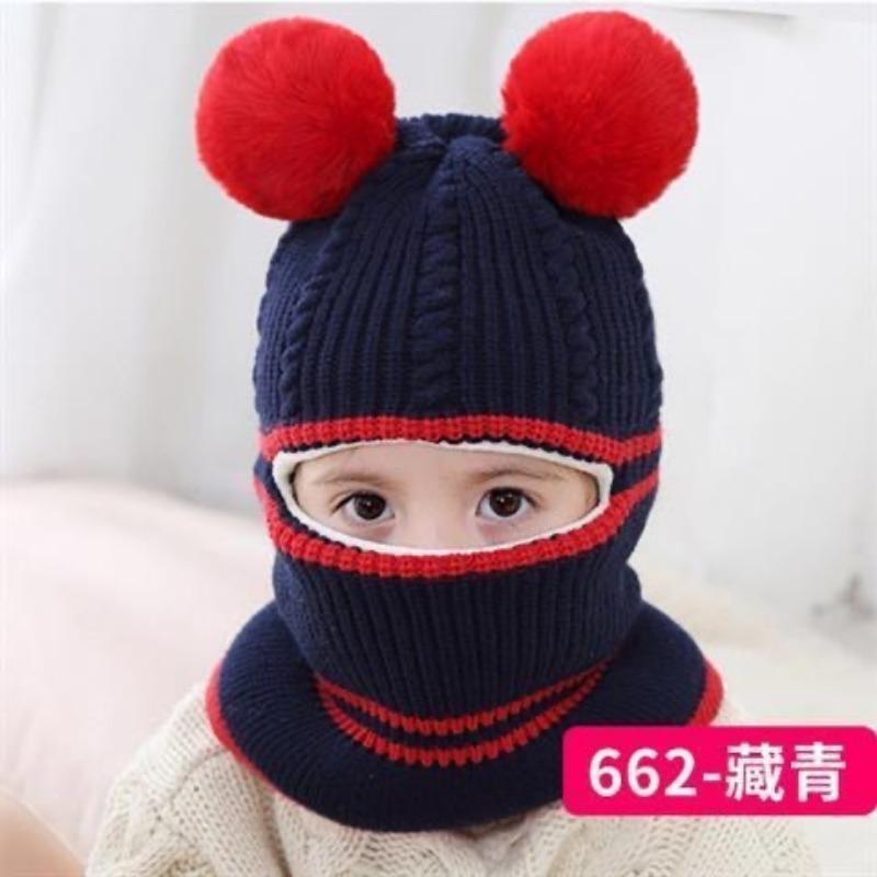 Children's Hats Autumn and Winter Fleece Thickened Warm Wool Hats Boys and Girls Baby Scarves Winter Knitted Hats