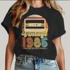 Cassette Tape Vintage Cotton Shirt 40th Birthday Gift 1986 Party High Quality Printed Tshirt Tops Unisex Fashion Streetwear