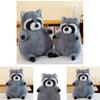 Adorable Plush Raccoon Toy Soft Comforting Cuddly Pillow For Kids With Custom Design