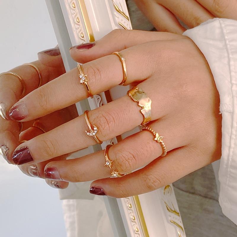 IF ME Gold Butterfly Open Rings For Women Vintage Open Adjustable Ring Special Resizable Ring Creative Love Forever Jewelry