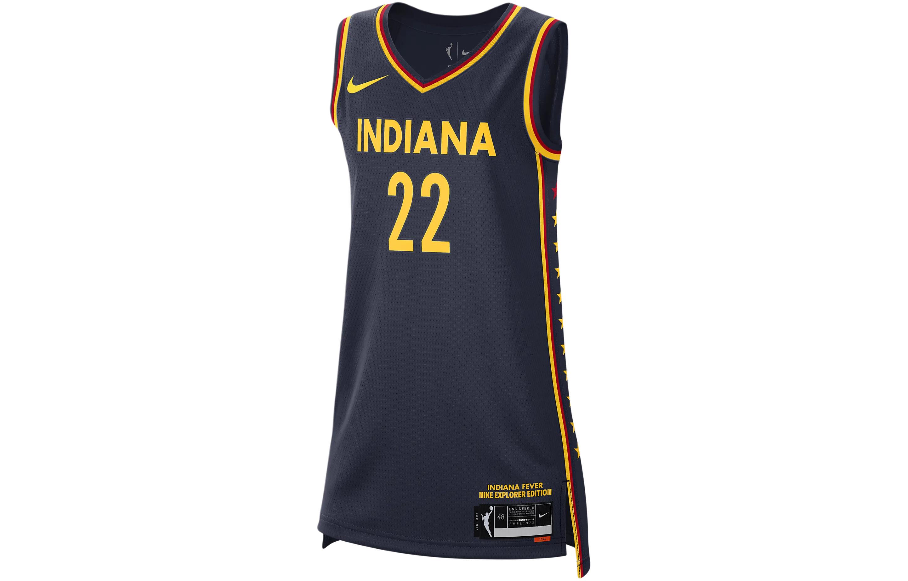 Nike Caitlin Clark Indiana Fever Explorer Edition Nike Dri-FIT Wnba Victory Jersey DJ4568-422 L