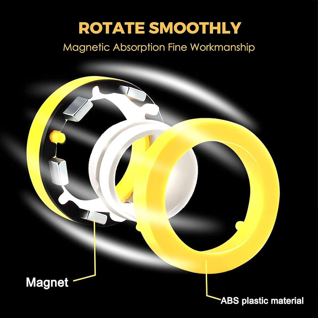 Magnetic Ring Fidget Spinner Toys Pack Colorful Fingers Magnet Rings Toys for Training Relieves Autism Anxiety