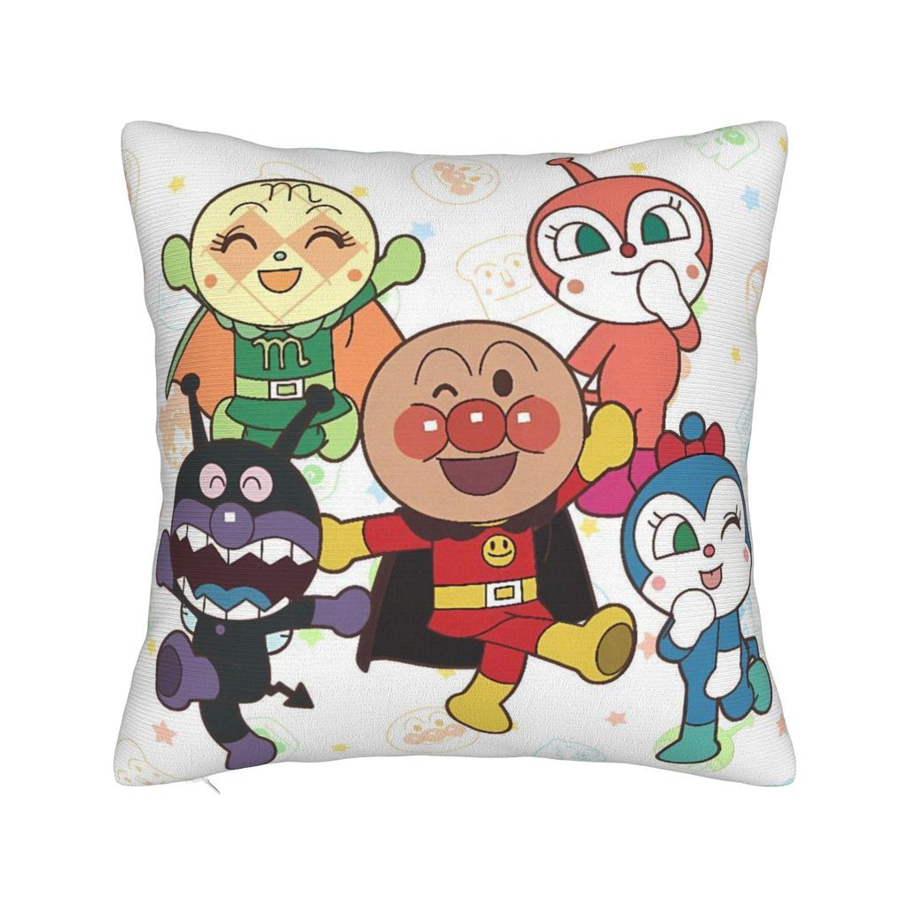 Anime Anpanman Pillow Cover  Design Cushion Cover Morden Pillow Case For Sofa Bedroom Home Decor