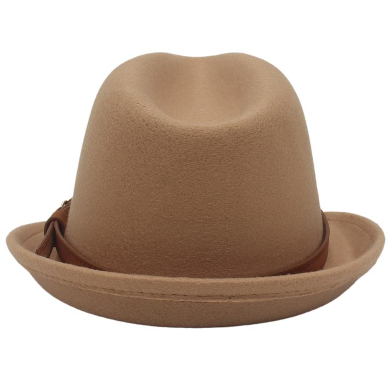 Fisherman Bucket School Old Vintage British Cap Jazz Woolen Imitation Men For Hat Fedora Color Plain Solid Ricygvm Caps Unisex Elegant Church