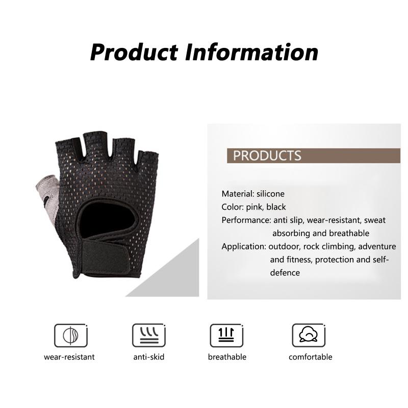 1 para sportowych rękawic treningowych dla mężczyzn i kobiet, antypoślizgowe, odporne na zużycie, motocyklowe rękawice bez palców dla